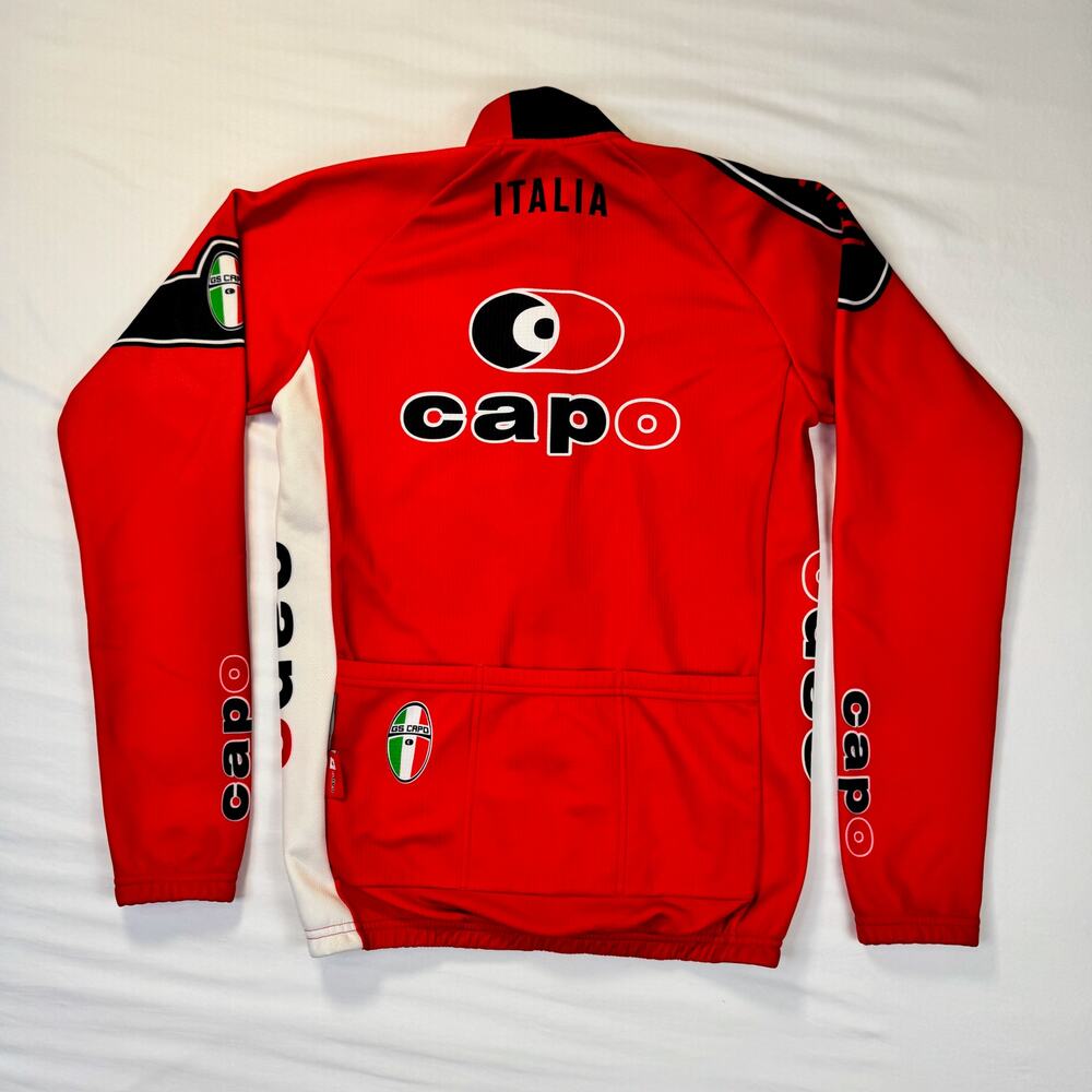 Capo Italia Cycling Jacket Red Men's Large GS Italy Road Bike Jersey Sportswear - Picture 12 of 16